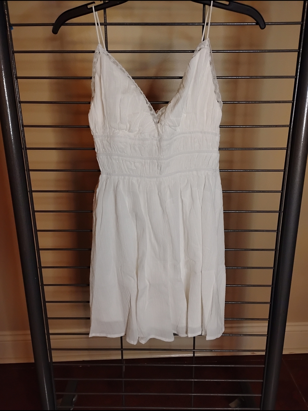 Princess Polly White Spaghetti Strap Mini Dress